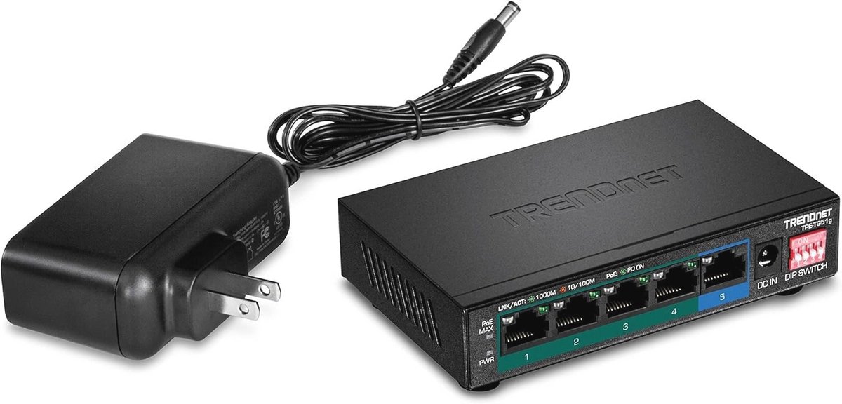 5-poorts Gigabit PoE+ Switch voor een krachtig netwerk