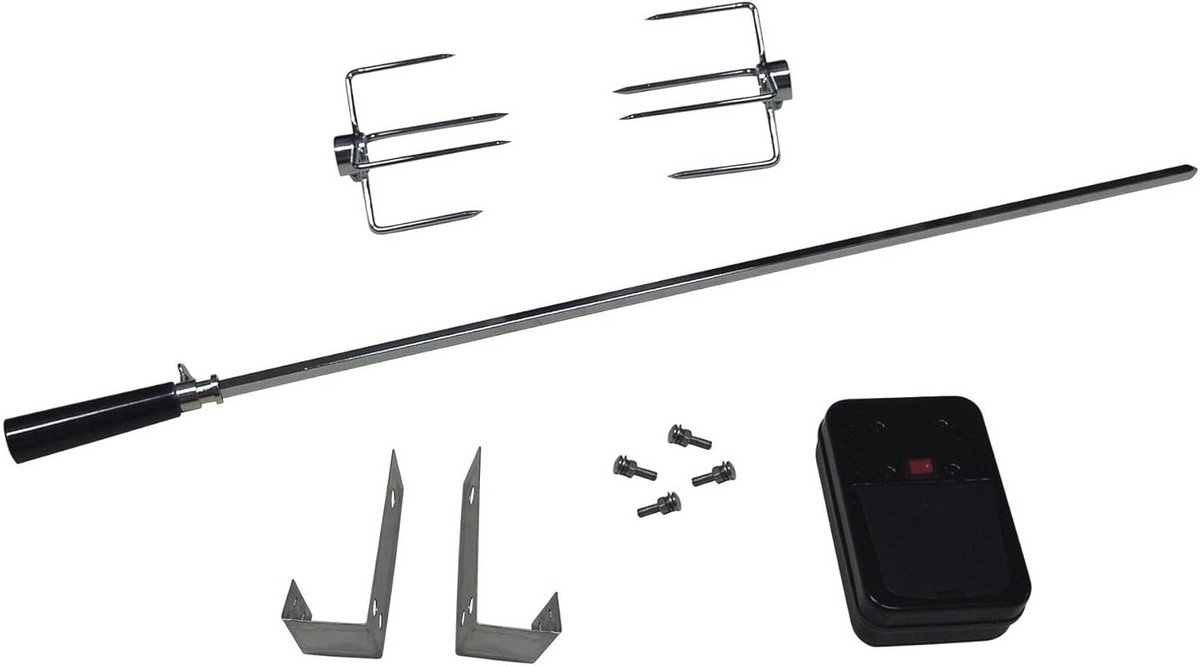 Set van 2 Rotisserie Spitvorken en Haken voor Barbecues - 80cm
