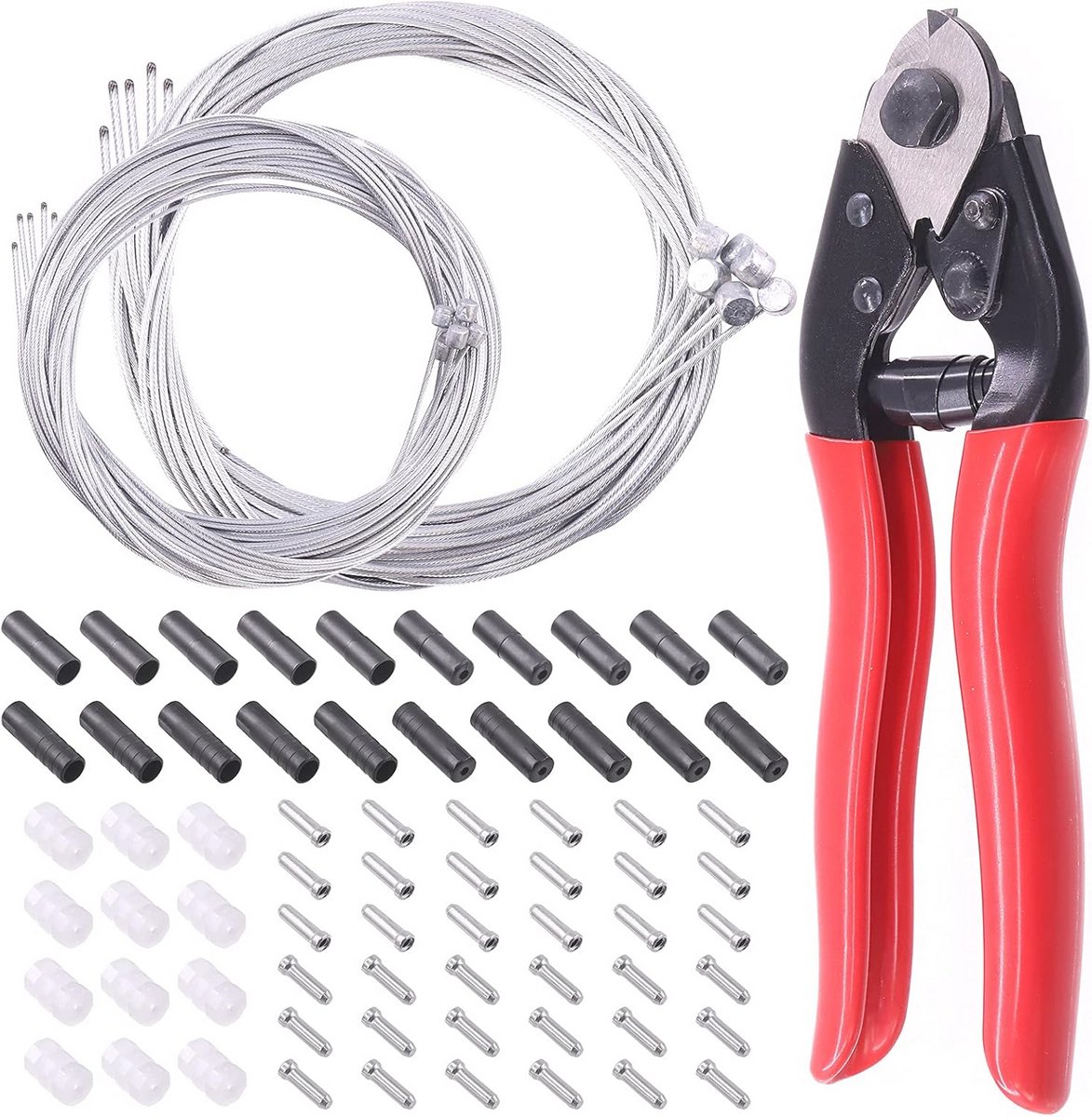Fiets Rem- en Schakel Kabel Set 81 stuks met Kabelsnijder