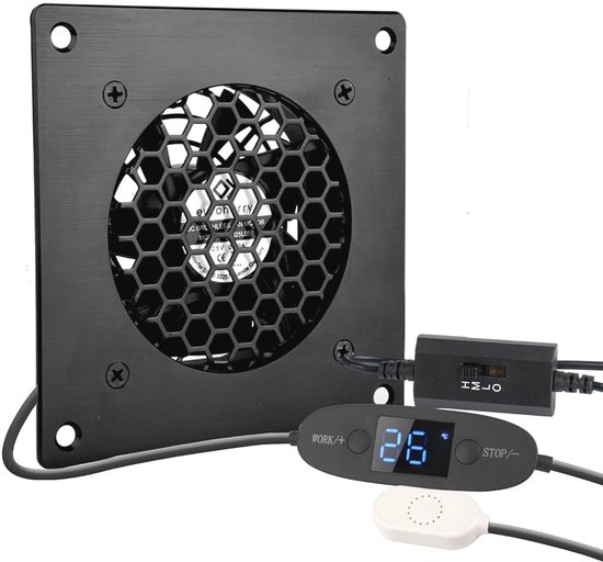 Digitaal display ventilatorsysteem met temperatuurregeling en USB-ventilator 80 mm