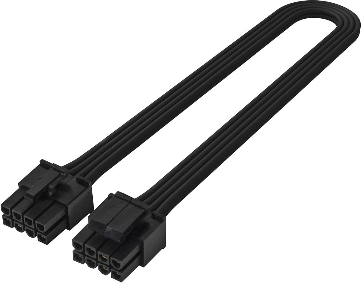 EPS/ATX 12V 8-polige Flexibele Voedingskabel - 350 mm - 16 AWG