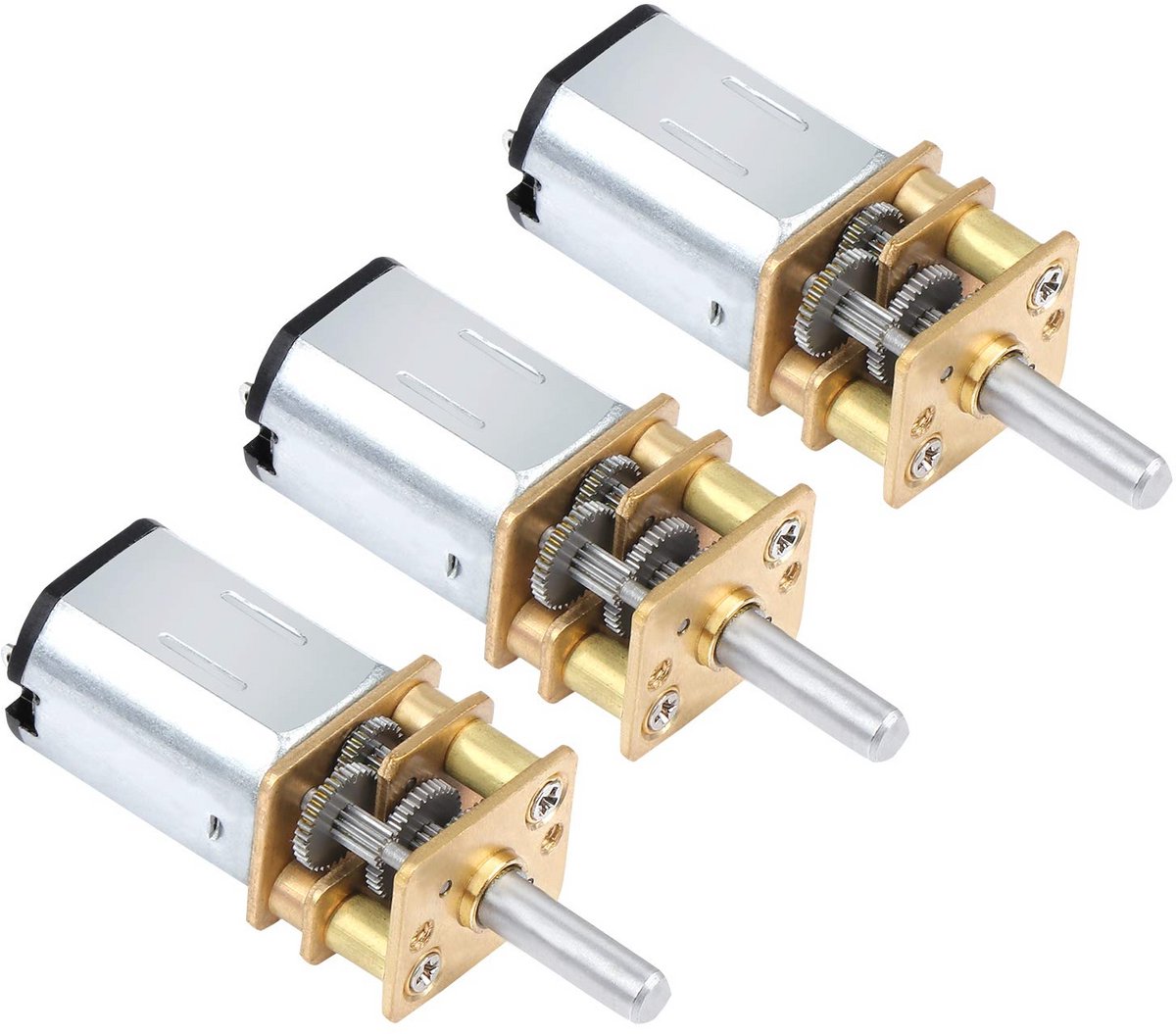 Mini DC Transmissiemotor 6V 30 tpm voor RC Auto en Robot Constructie - Set van 3