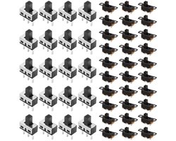 Set mini-interrupteurs - Micro-interrupteurs 3 broches à 2 positions pour appareils audio et projets - 50 pièces