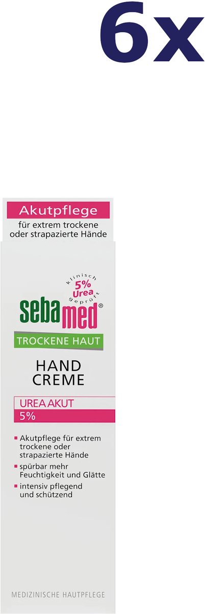 6x Sebamed Dry Skin Urea 5% Handcrème 75 ml