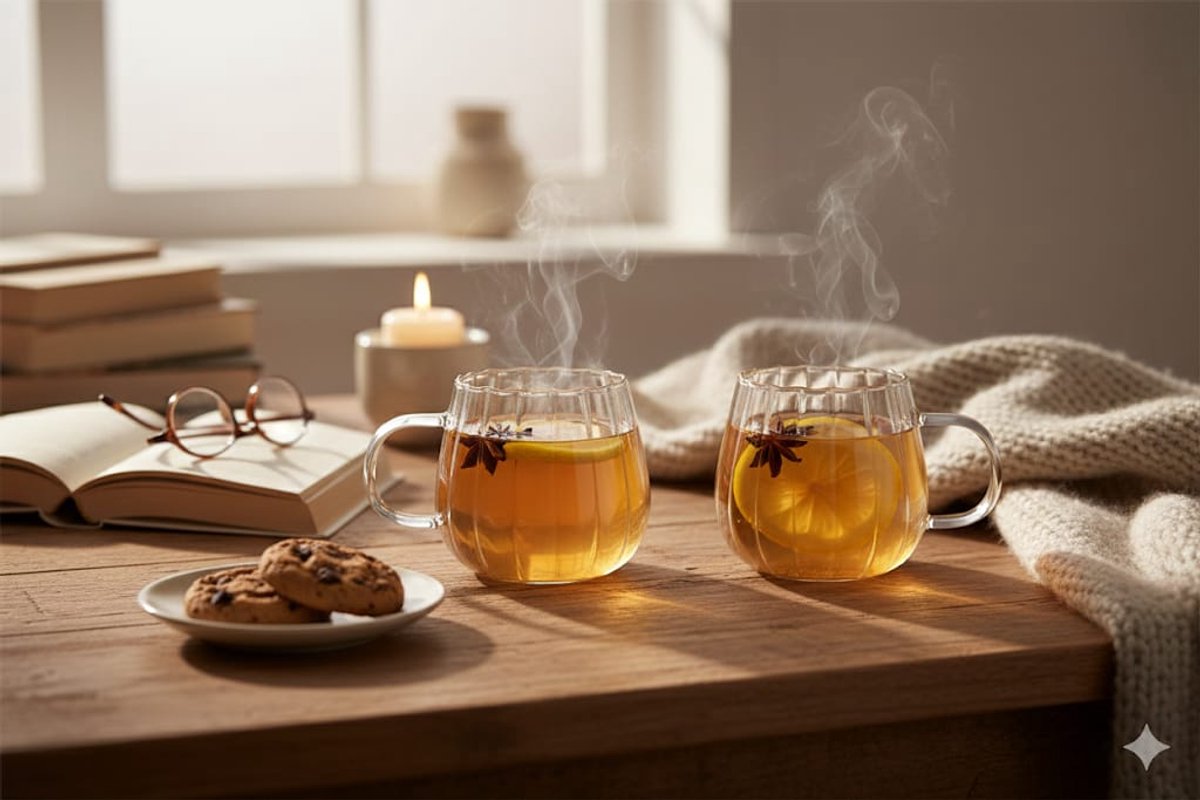 Bavary Timeless Glazen Mok – 350 ml – Set van 2 – Hittebestendig – Koffie & Thee – Luxe Ribbel Design — cadeau in Koken & Dineren - foto 3