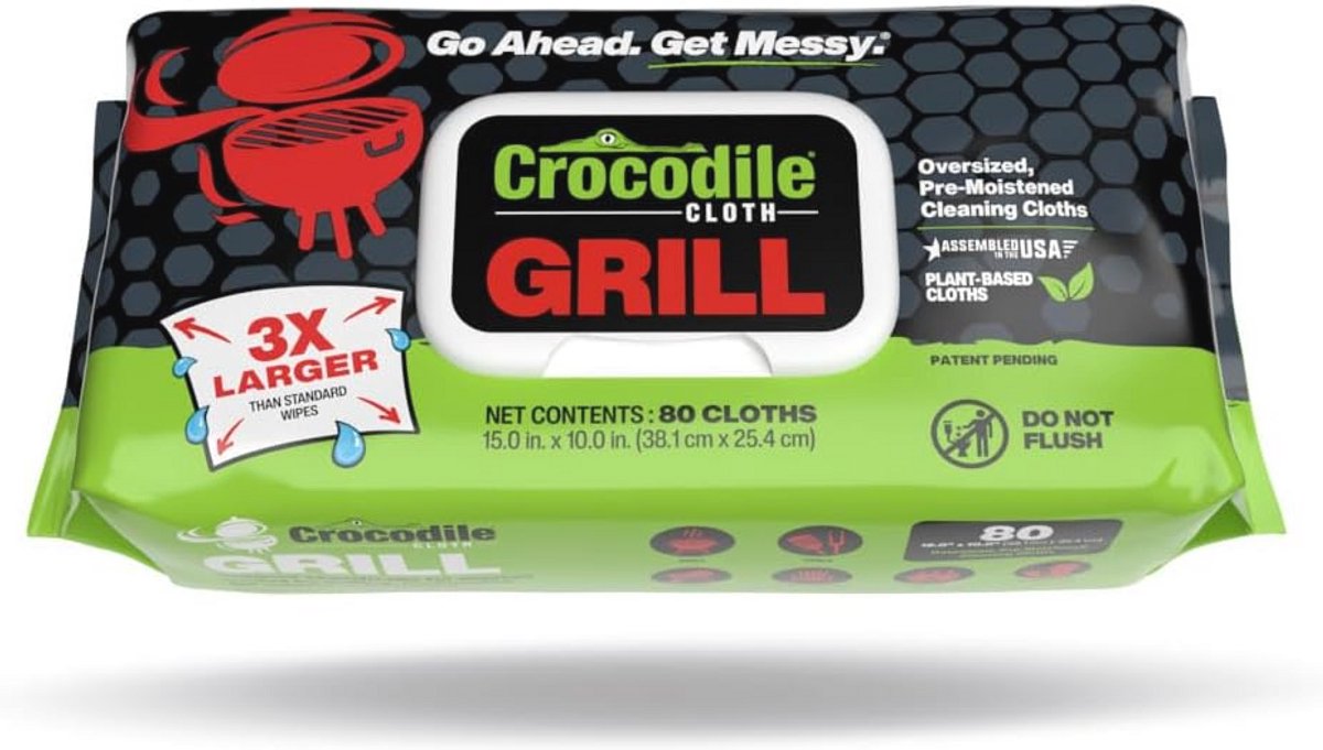 Plantaardige Reinigingsdoekjes voor Grill en Buiten - 80 Stuks (15" x 10") - Veilig en Absorberend met Aloë en Vitamine E