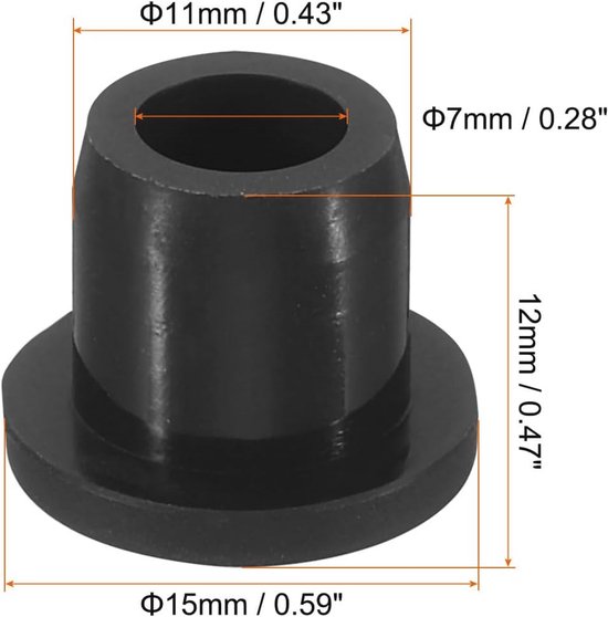 Siliconen rubberen stoppen 11 mm diameter - 12 stuks - Flexibele en duurzame afdichtingen van Merkloos — afbeelding 5