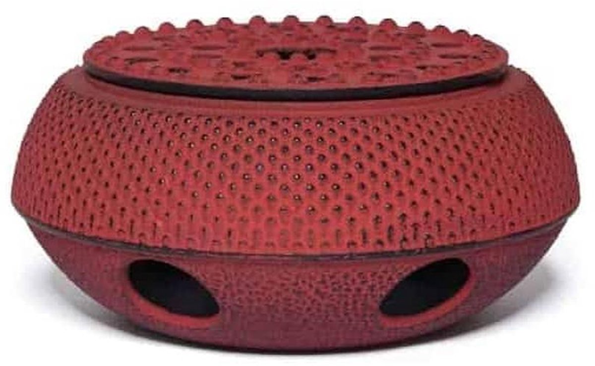 Gietijzeren Theestoofje Arare - Wijnrood, D 14 cm