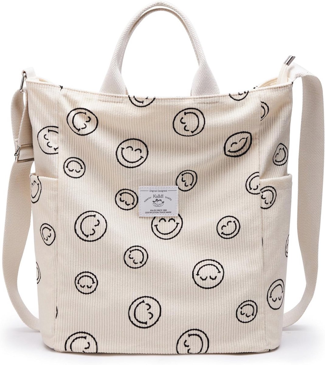 Dameshandtas Canvas Shopper - Grote Schoudertas voor School, Werk en Dagelijks Gebruik