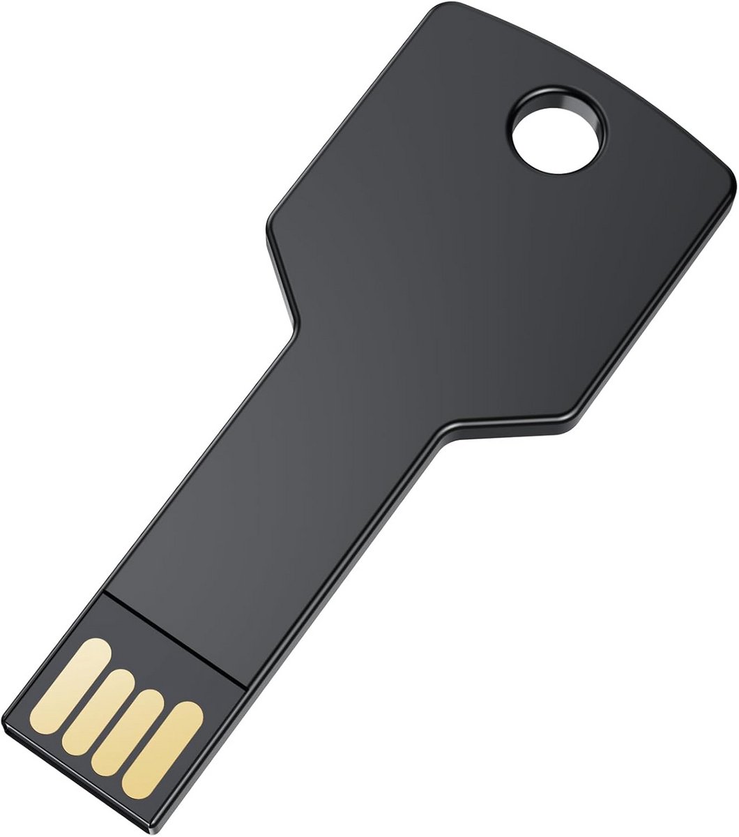 32GB USB-stick Zwart Sleutelvorm Geheugen Waterdicht Externe Opslag