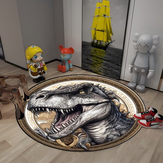 Rond tapijt/Jura-Dinosaurussen/kamer slaapkamer vloermat/woonkamer volledig tapijt 100*100 CM