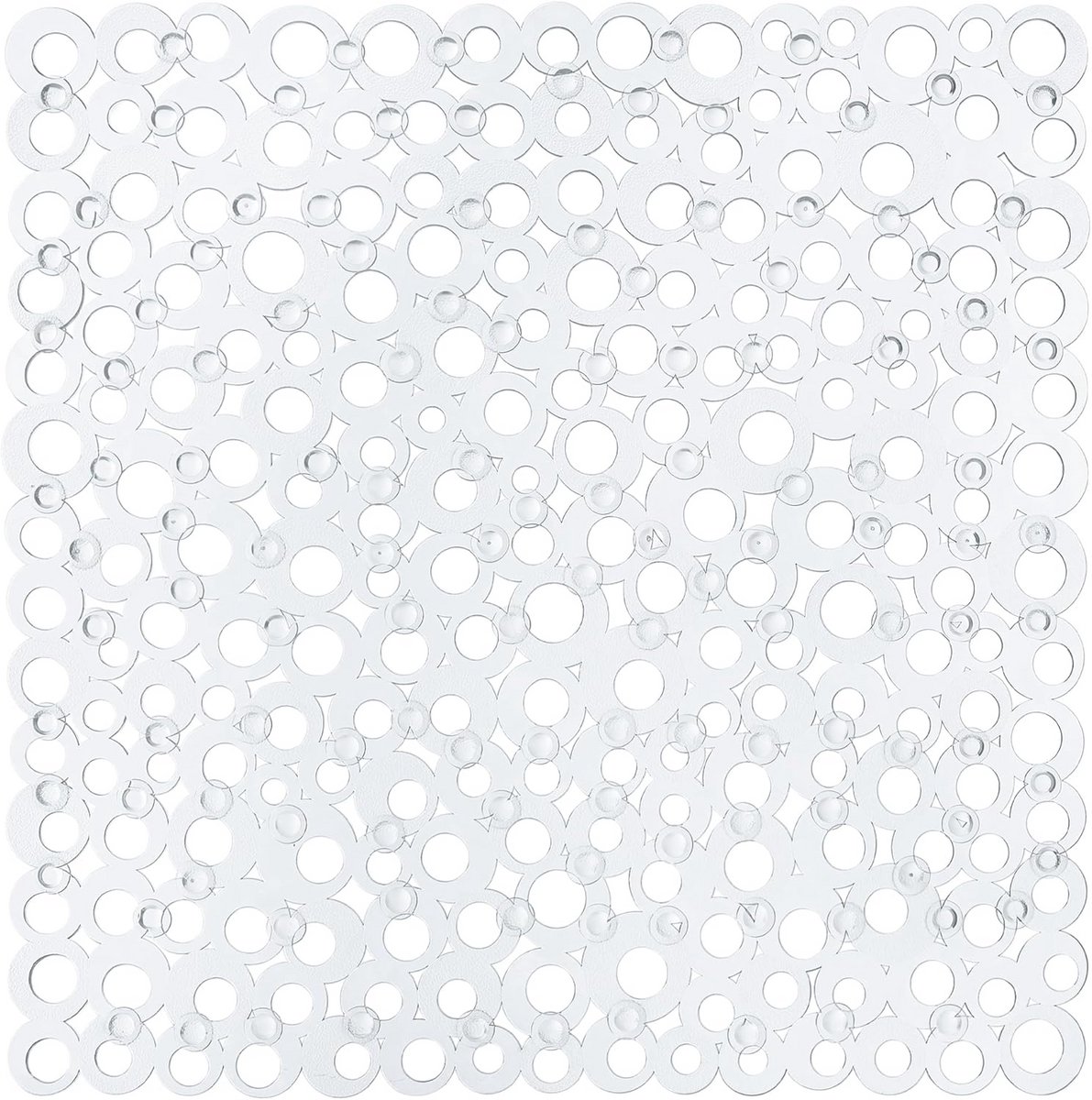 Antislip Douchemat voor Kinderen en Volwassenen - 52 x 52 cm - Transparant PVC met Zuignappen