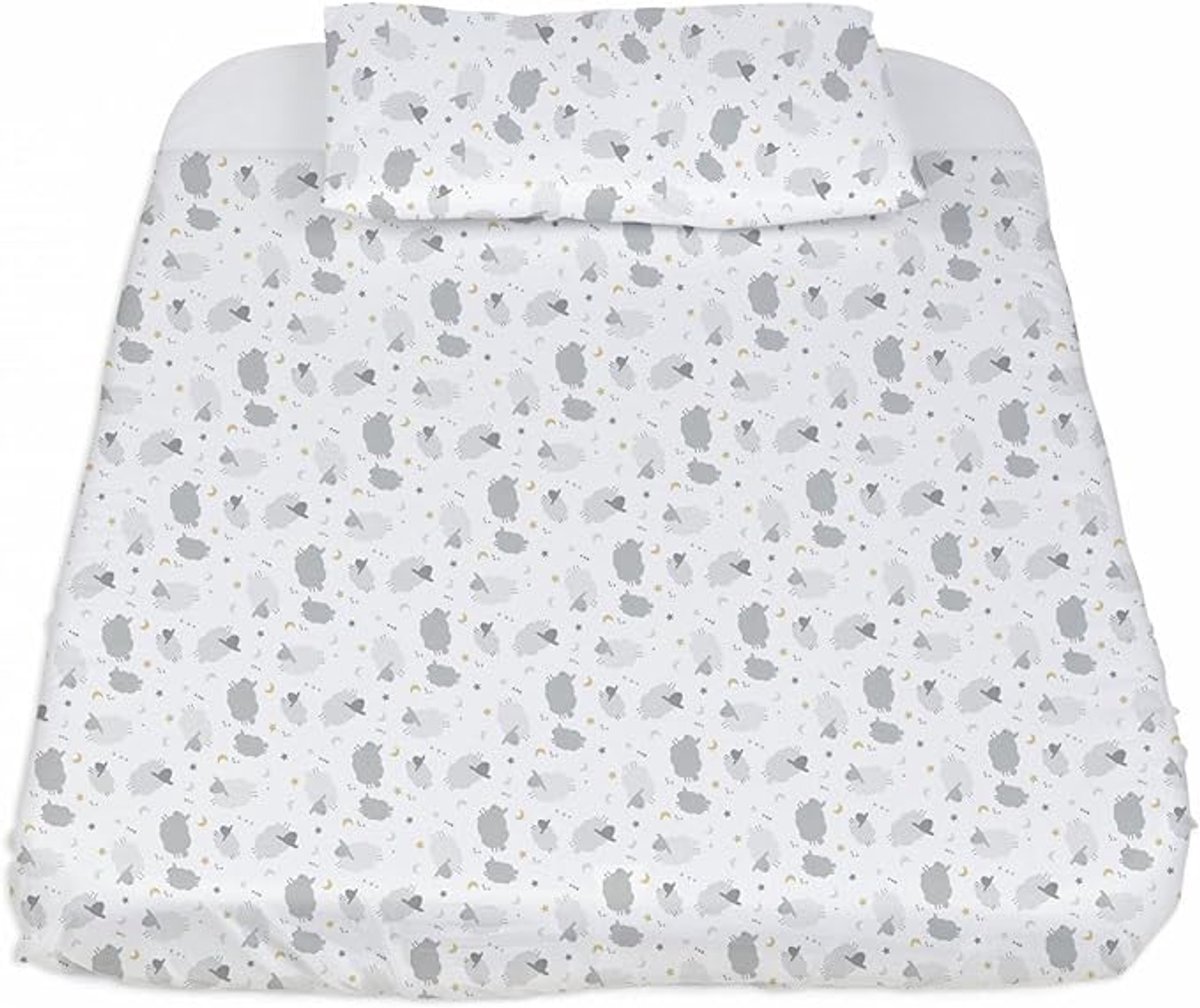 Chicco Next 2Me Driedelige set voor wiegje met dekbedovertrek en Kussenhoes 100% katoen.