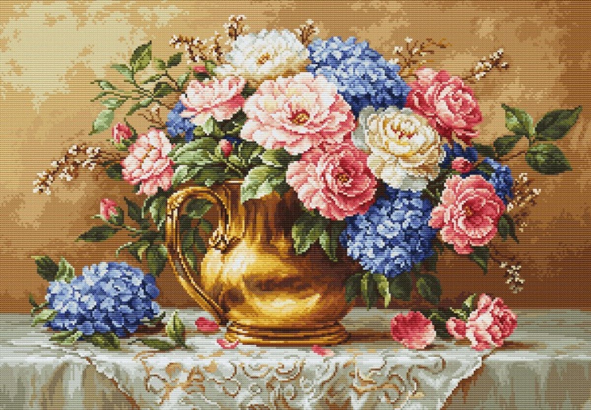 Borduurpakket Luca-S - Golden Bloom - Gouden Bloem - B723