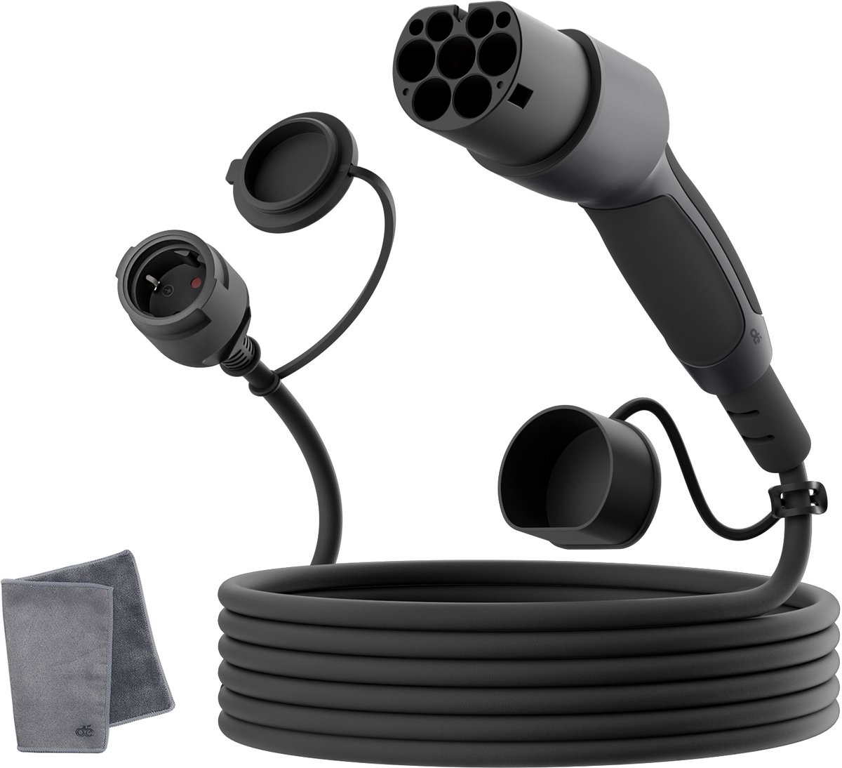 dé Type 2 naar Schuko Adapter 5m 16A - voor het opladen van AMI, e-bike, e-scooter, e-motorfiets bij laadstations wallboxen - Niet voor V2L