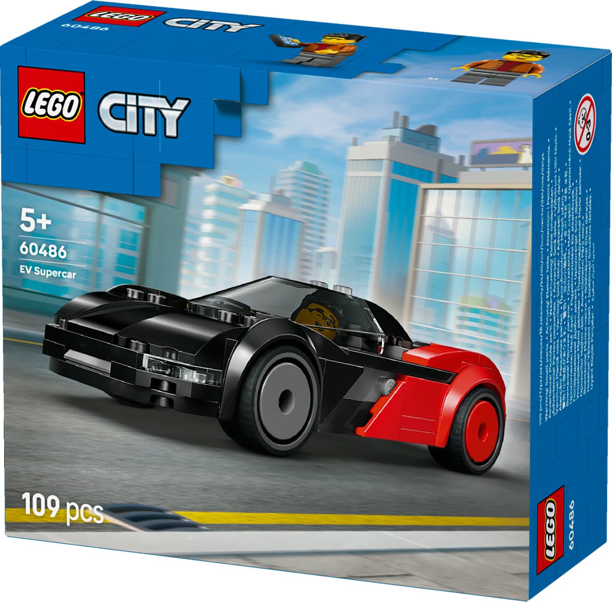LEGO City EV Supercar Auto Bouwpakket met Speelgoed voor Kinderen met Minifiguur - 60486 — afbeelding 9