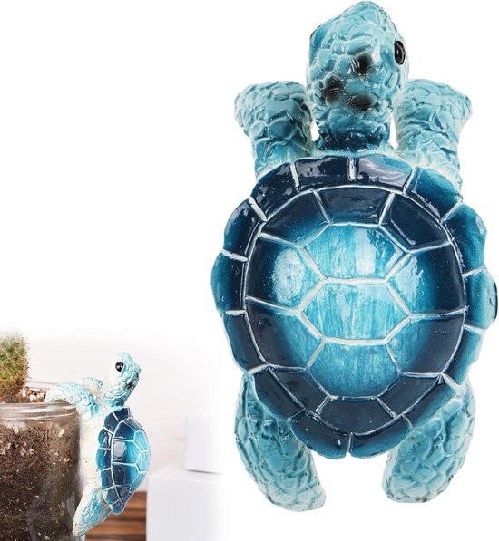 Tongyixin Hangende kikker decoratie van hars met wijnglas, bloempot hanger kikkers decoratie figuren, outdoor tuinvijver decoratie voor buiten, balkon, tuin, schutting, terras enzovoort
