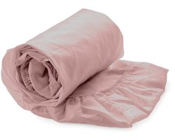 Yellow Hoeslaken Katoen Perkal 40cm Hoekhoogte Suite Mumbai - Haze Coral - 160x200 cm - 100% Katoen-Perkal - Lits Jumeaux