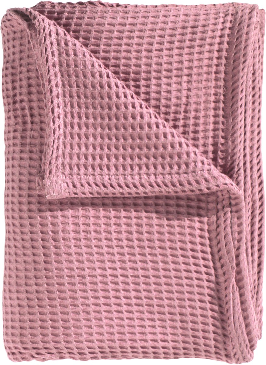 Heckettlane Bed Sprei Wafel - Bedsprei 1 persoons - Wafeldeken - 180x260 cm - Roze