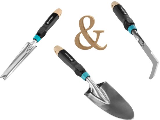 Duurzame GARDENA EcoLine 3-delige tuingereedschap set – onkruidsteker, tuinschepje, voegenkrabber, ergonomisch