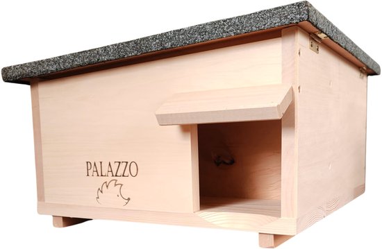 Egelhuis Palazzo - Beschermend & Stijlvol Egelhuisje met Labyrint - Europees Hout - L