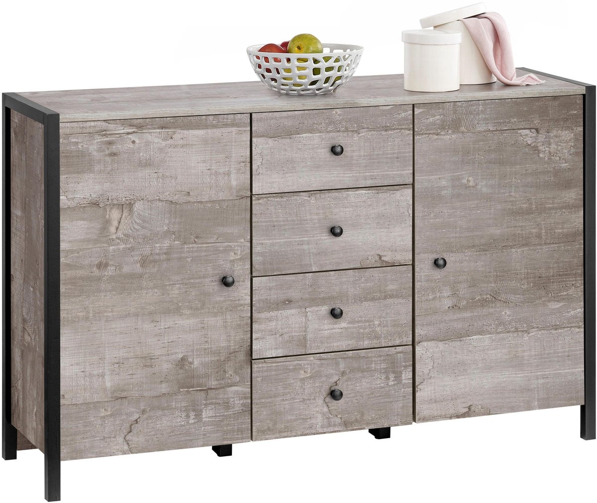Chris-Dressoir - 2-Deurs 4-Laden - Zwart
