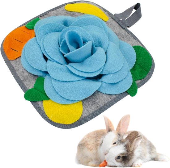Hileyu Cavia foerageren konijn foerageren voedsel mat snuffle mat konijn speelgoed verveling breker polar fleece huisdier snuffle pad voedingmat voor konijnen konijnen cavia's puppy chinchilla's