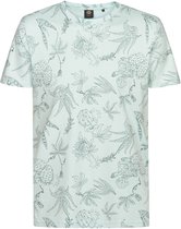 Petrol Industries - Heren T-shirt met all-over print Rocosa - Groen - Maat XXL