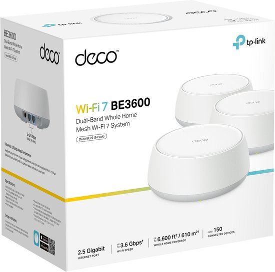 TP-Link Deco BE25 Mesh WiFi 7 - 3600 Mbps - Dual-band - Bol