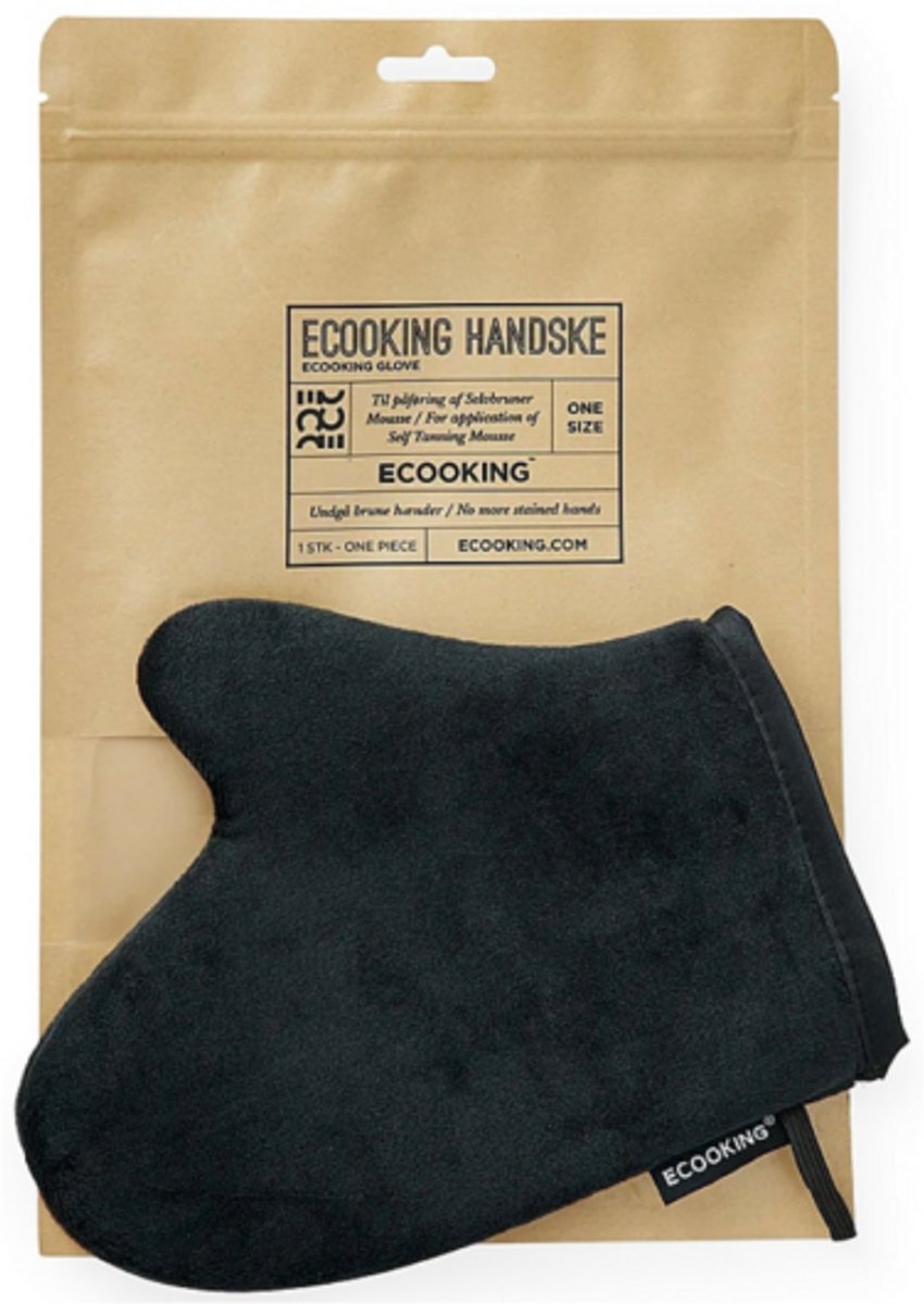 Ecooking Self Tanning Glove – Voor Streeploze & Gelijkmatige Zelfbruiner Applicatie – Herbruikbare Fluweelzachte Handschoen Voor Zelfbruinende Mousse & Lotion – Perfecte Tan Zonder Vlekken – Comfortabele Pasvorm – Vegan & Wasbaar
