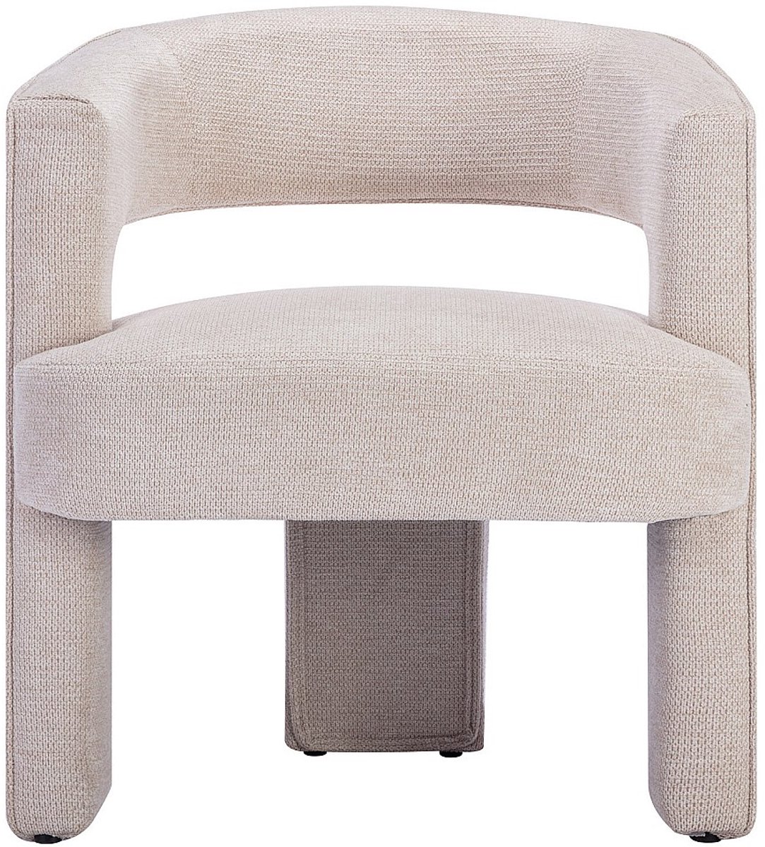 Vente-unique Fauteuil in beige textuurstof FONTANOVA