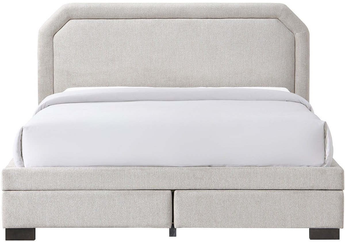 Vente-unique Bedframe stof beige 140 x 190 cm