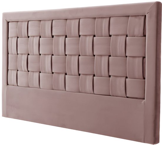 Tête de lit JENNA - Velours - 160cm - Vieux rose L 160 cm x H 92 cm x P 7 cm