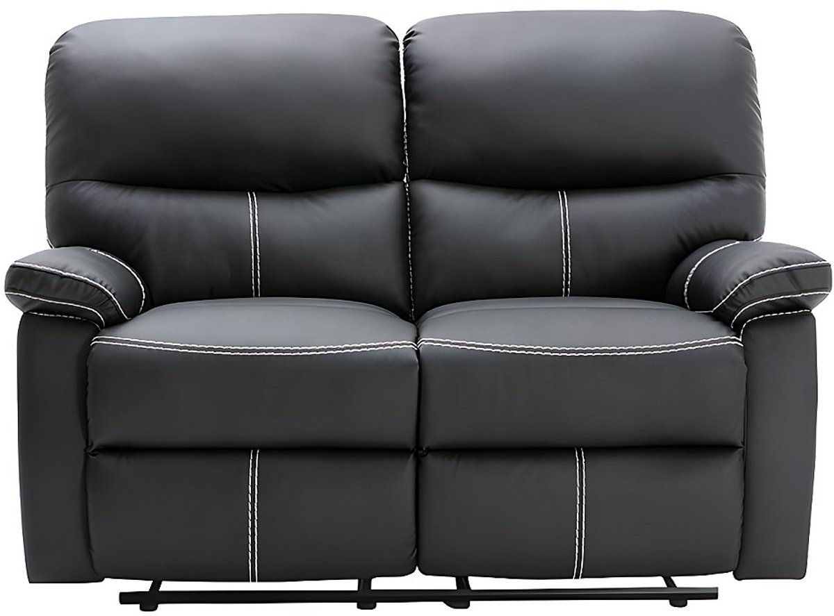 Vente-unique Driezits, tweezitsbank en fauteuil CANBY - Kunstleer - Zwart