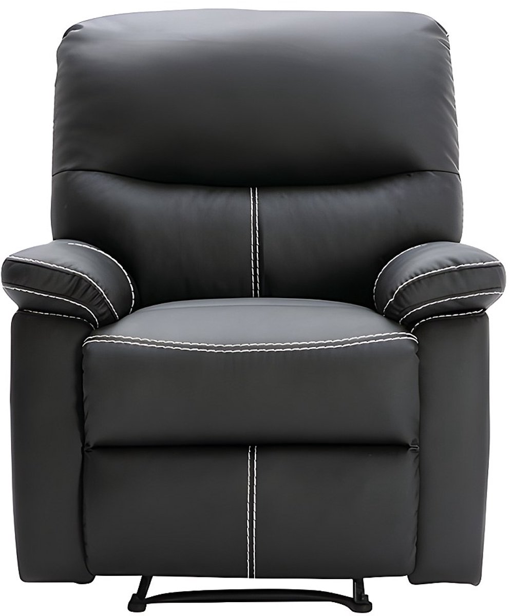 Vente-unique Relaxfauteuil CANBY - Kunstleer - Zwart