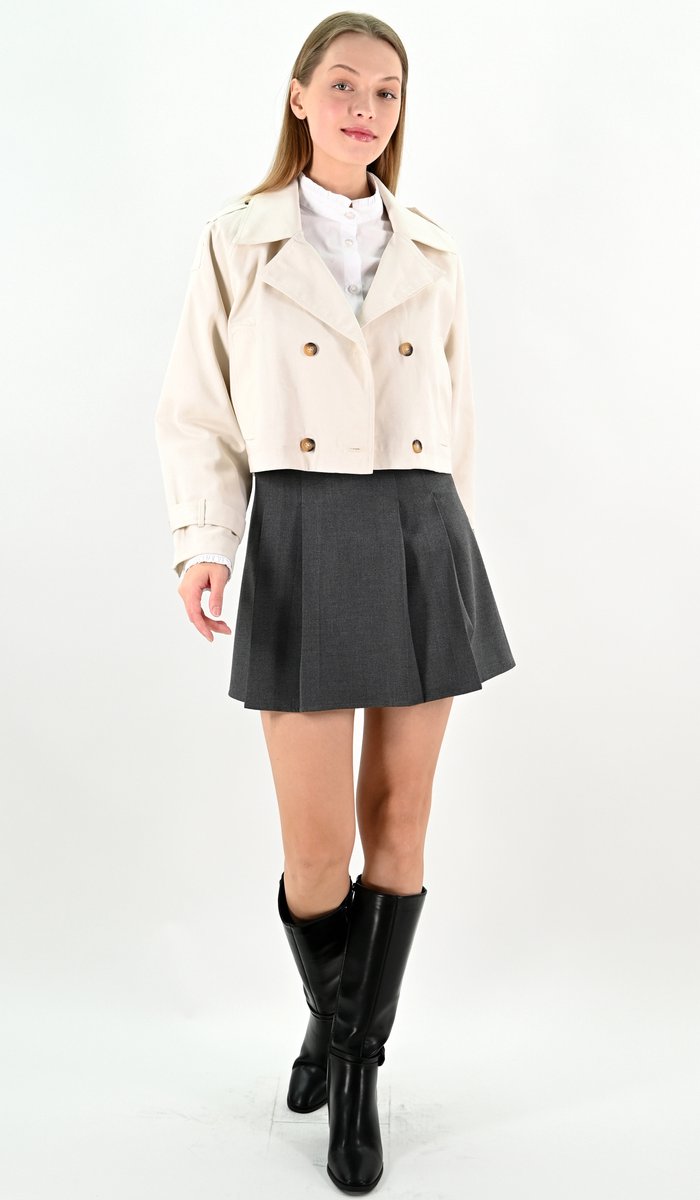 YesMooi - Cropped trenchcoat - Water repellent - Beige - L (40)