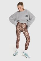 Alix The Label Ladies Knitted Leopard Legging Broeken Dames - Multi - Maat XS