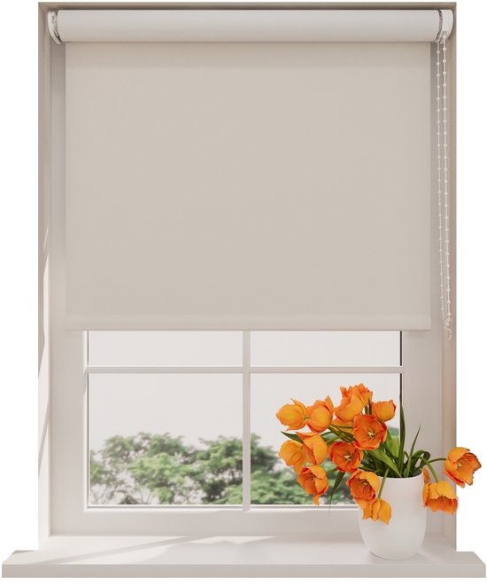 Store à enrouleur Easy Blackout Off White 90 x 190 cm