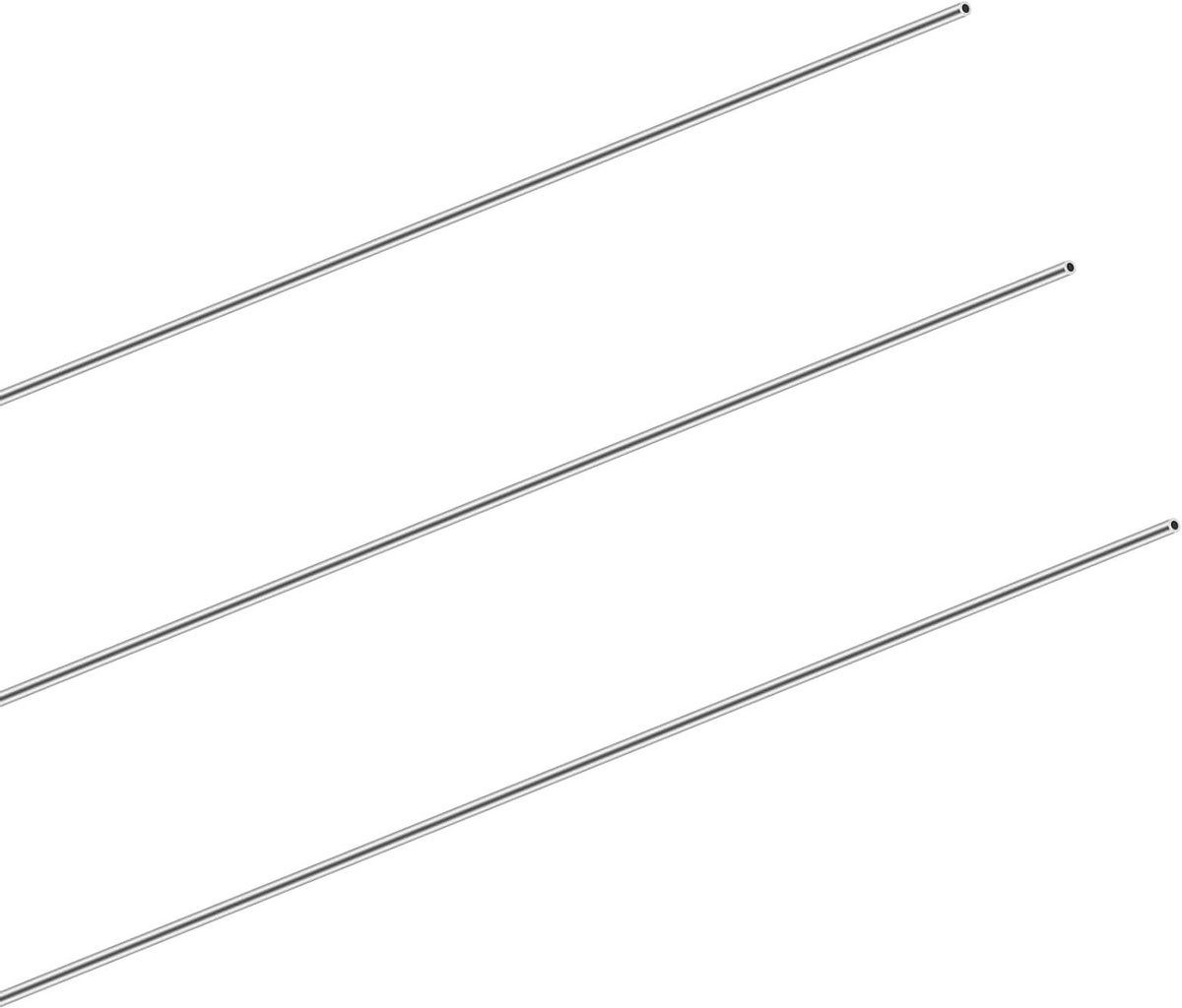 Cosensi - Roestvrijstalen ronde buizen 2 mm OD 0,4 mm wanddikte 300 mm lengte (3 stuks) - Industriële machines doe-het-zelf ambachten