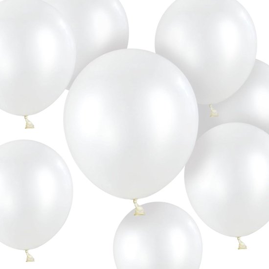 Ballonnen alabaster 10 stuks - Sterke ballonnen