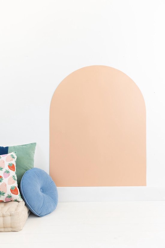 Tidy Tom Free Shapes – Muursticker magnétique – Forme d'arche – Tableau noir et tableau magnétique – Accessoires inclus – Beige avoine