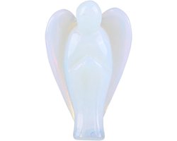 Cosensi - Beschermengel van natuursteen met kristal voor huisdecoratie met domeinnaam en spirituele energie.