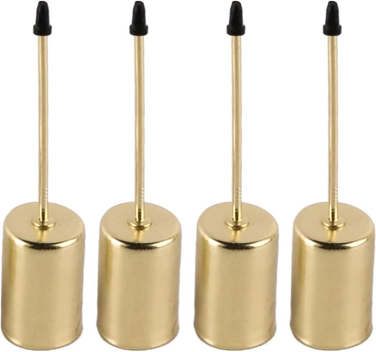 Cosensi - Gouden adventskaarshouders (4 stuks) voor kerstkaarsen - Vakantiedecoratie met elegante metalen kandelaars