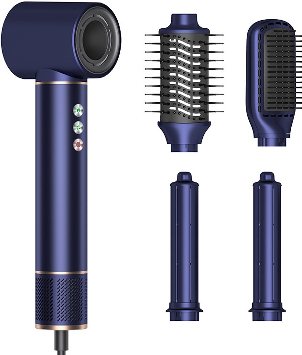5 in 1 Multistyler - Föhnborstel - Krultang - inclusief 5 verwisselbare accessoires