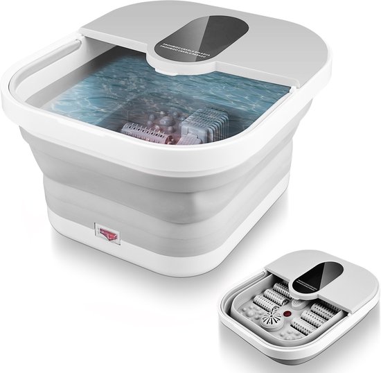 Voetbad met massage- en warmtefunctie, bubbelbad met 8 - Voetbad - €29,99