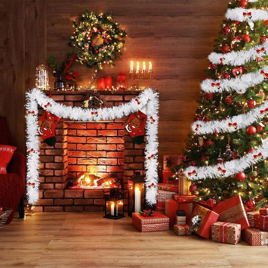 Gohytal Lametta Vorhänge Gold,6 Stück Metallische Lametta Vorhänge Weihnachtsdeko