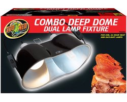 Zoo Med Combo Deep Dome Dual Lamp Fixture | dubbele terrariumarmatuur 2x160W voor reptielen