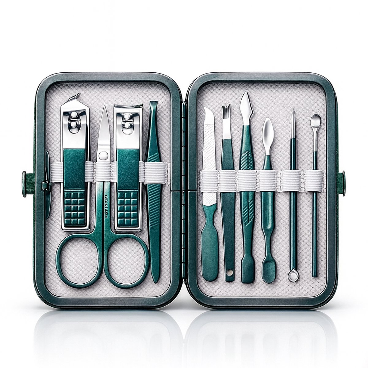 Adore Maison | 18-delige Manicure Set – Premium Roestvrij Staal – Complete Nagelverzorgingsset voor Man & Vrouw – Extra Scherp & Duurzaam – Luxe Draagbare Opbergcase – Voor Hand-, Teen- & Nagelverzorging