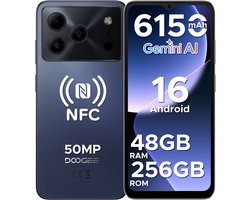 DOOGEE Note 56 Plus - Smartphone - Telefoon - 48 GB RAM+ 256 GB ROM (2TB/TF) - 50 MP camera - 6150 mAh/18W - 6.56 inch 90Hz - Gemini AI - Widevine L1 - NFC - Face ID - Vingerafdruk - GPS - Paars