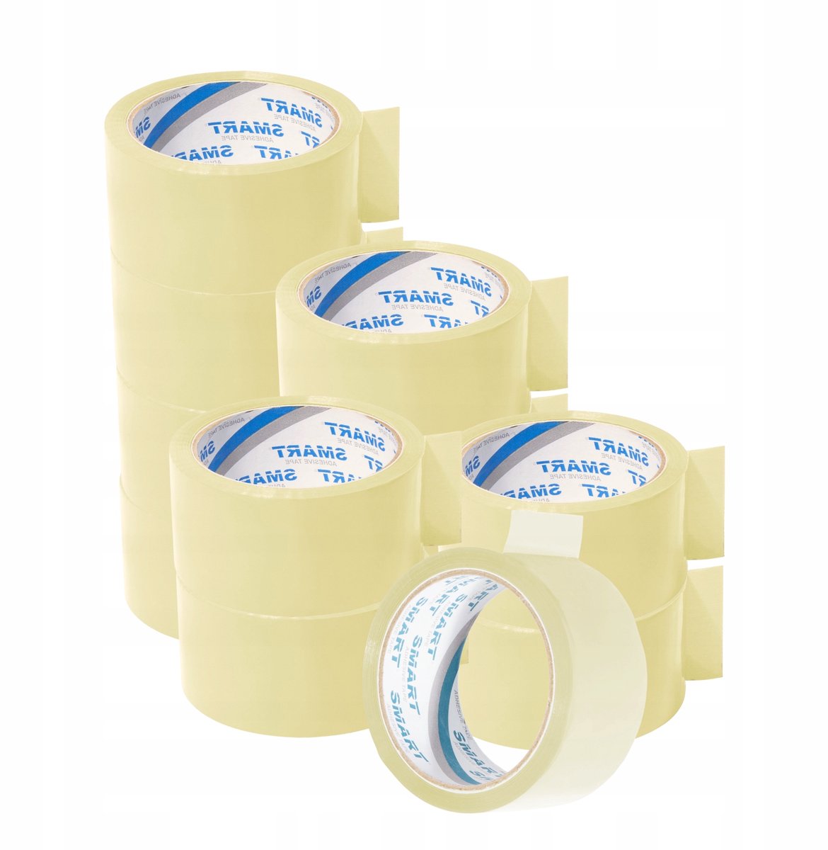 Smart Pakkingstape Transparant 48mm x 60m - 12 Rollen Sterke Acryl Lijm